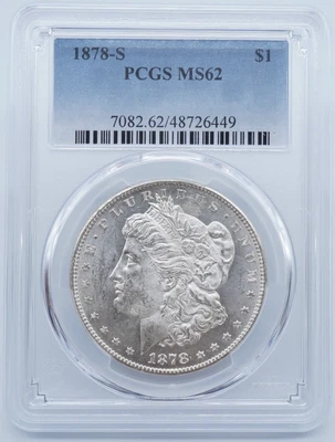 1878 S Morgan Silver Dollar $1 PCGS MS62  - U390 - Image 1 of 4