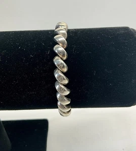 Vintage Twisted Design Italien .925 Sterlingsilber Armband Größe 6,5" -16 Gramm - Bild 1 von 12