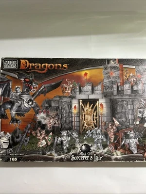 Мега блоки драконов игрушка набор Sorcerer's логово 138шт 2002 коробка маленький повреждения новый - Изображение 1 из 4