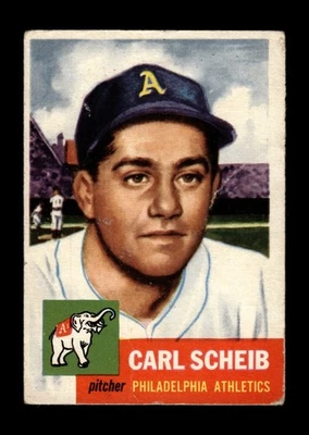 1953 Topps Set-Break # 57 Carl Scheib VG-VGEX (crease) *GMCARDS* - Image 1 of 2