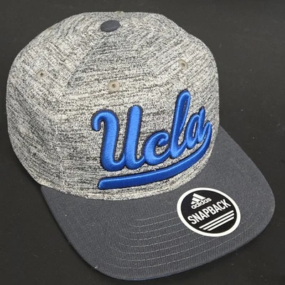 NWT UCLA Bruins Adidas Snapback Cap Hat Embroidered Logo Heathered Gray  - Image 1 of 4