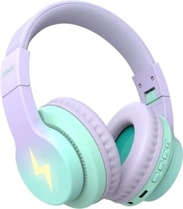 Kids Bluetooth Headphones, Colorful Wireless Over Ear Headset with 85dB/94dB ... - Picture 1 of 7