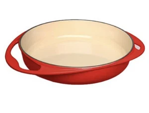 Le Creuset Cast Iron Tartin Pie Baking Dish - 25cm Cerise Red (NEW) - Picture 1 of 5