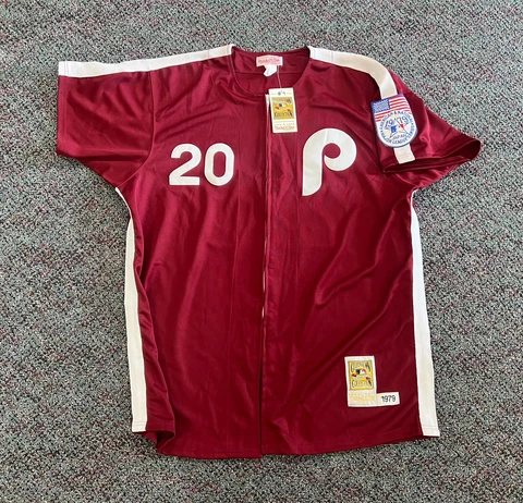 New Mitchell Ness 1979 Philadelphia Phillies Red Zipper Jersey Mike Schmidt Cover
