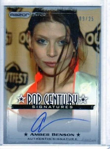 2010 RAZOR POP CENTURY AMBER BENSON "BUFFY VAMPIRE SLAYER" #/25 AUTOGRAFO AUTO - Foto 1 di 1