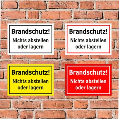 BAUER-SCHILDER Schild - Brandschutz! Nichts abstellen oder lagern - in 4 Größen - S00060-054