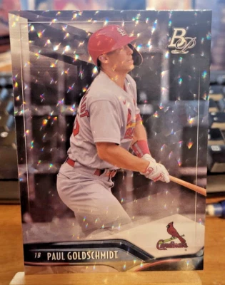 2021 Bowman Platinum Ice Foil Paul Goldschmidt #38 Parallel St. Louis Cardinals - Image 1 of 2