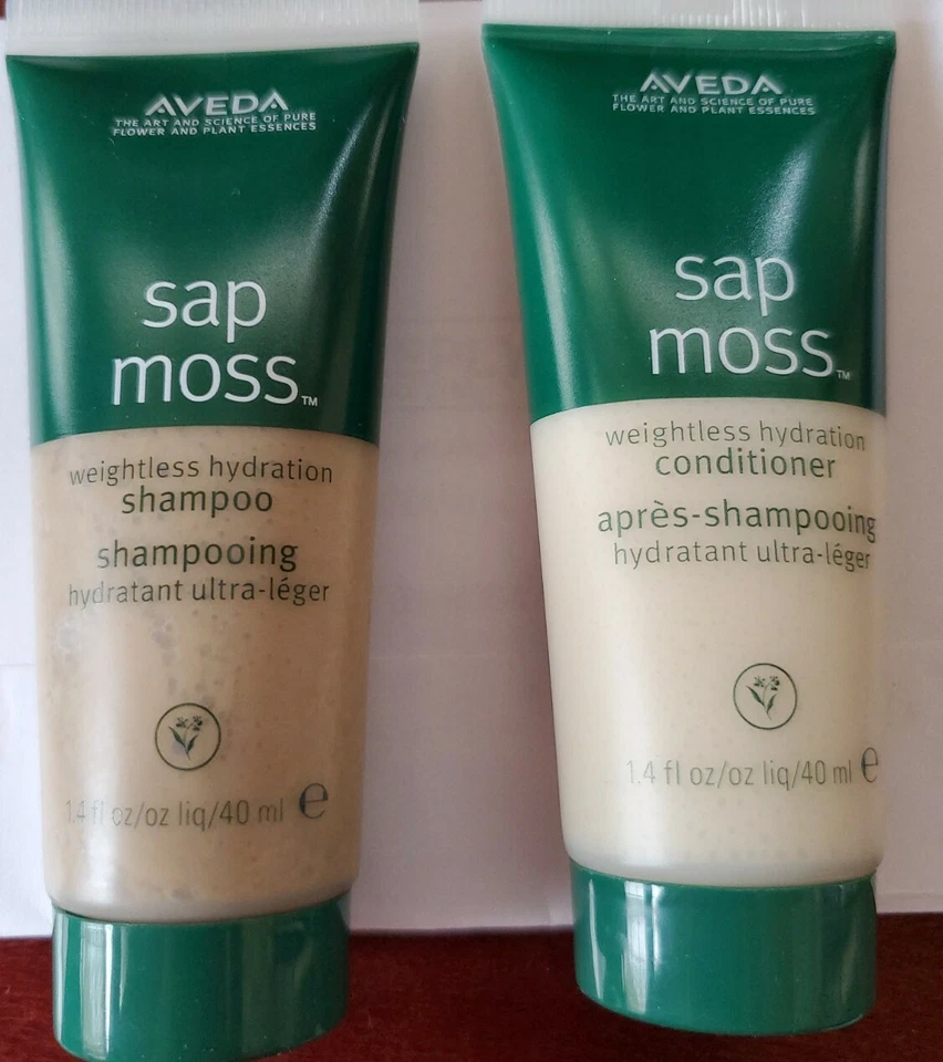 Brand New Aveda Sap Moss Weightless Hydration Shampoo/Conditioner 1.4 oz Travel - Image 1 of 1