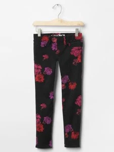 GAP Kids Serious Stretch Rose Pull-on Floral Legging Jeans Jeggings 5 12 NWT $40 - Picture 1 of 2