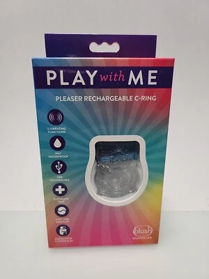 Anel peniano recarregável Play With Me Pleaser, azul - N10-4 - Imagem 1 de 3