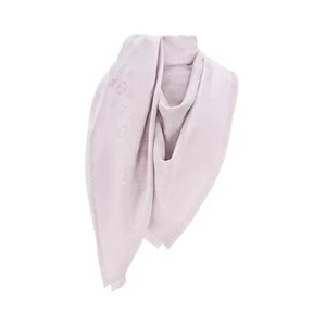 LOUIS VUITTON MONOGRAM CLASSIC SHAWL PEARL GREY M78161 SILK/WOOL SQUARE - Picture 1 of 4