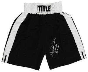 James Buster Douglas Signed Title Black Boxing Trunks w/Tyson KO 2-11-90 -SS COA - Picture 1 of 1