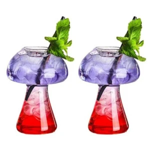 Cocktail glass Novelty Drink Cup Fashion Glass wine Mushroom Design glass cup - Picture 1 of 11