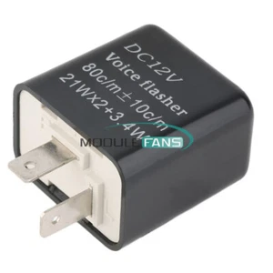 12V 2Pin Motorcycle Turn Signal Indicator Speed Adjustable LED Flasher Relay Lot - Picture 1 of 20