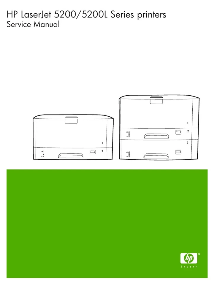 HP LaserJet 5200 / 5200L Series Service Manual(Parts & Diagrams) - Image 1 of 1