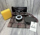 Barbour Mini Reproofing Kit Wax Dressing 80g Sponge Cotton Cloth & Tartan Bag