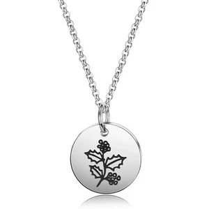 Detailed Personalized Birth Flower Necklace Birth Month Mom Necklace Birthday... - Picture 1 of 7