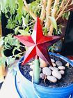 Soviet New Year s toy Christmas Tree Top Hat Red Star Light Vintage Soviet Red 