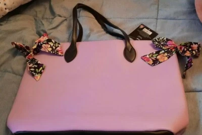 Bag Tote Simply Spring  Violet Distributed By Arcadia Floral Bows NWT - Image 1 of 4