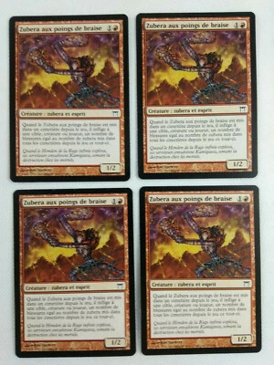 Mtg Magic Playset 4x Zubera with Fiery Fists Warriors of Kamigawa Vf - Image 1 of 2