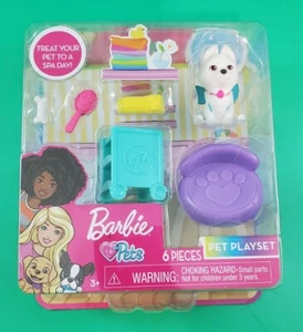 Barbie Haustiere Neu in Verpackung weißer Welpe Haustier Spielset 6-teiliges Set - Bild 1 von 2