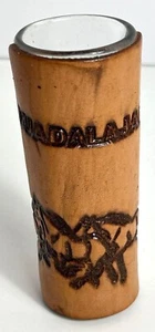 Guadalajara Schnapsglas mit Lederummantelung und Pferdedesign - Bild 1 von 8
