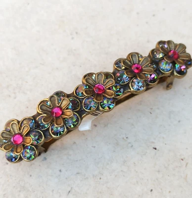 Pinza de pelo Michal Negrin con sandía rosa intenso cristales de Swarovski nueva con etiquetas caja de regalo Foto 1 de 4