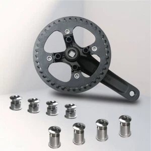 High Quality Stainless Steel Chainring Bolts Single/Double/Triple 5pcs Kit - Picture 1 of 5