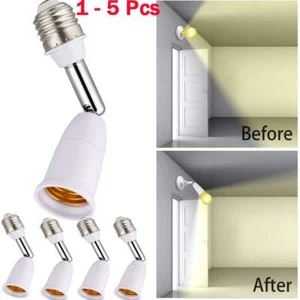 1-5Pcs Set Light Bulb Socket Converter Lamp Holder to Adapter Extender E26 E27 - Picture 1 of 13