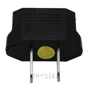 EU Euro Europe to US USA Power Jack Wall Plug Converter Travel Adapter Adaptor - Picture 1 of 4