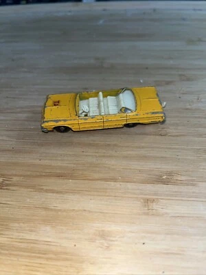 Vintage Matchbox Lesney Series No.20 Chevrolet Impala Yellow Taxi 1965 #111 - Image 1 of 4