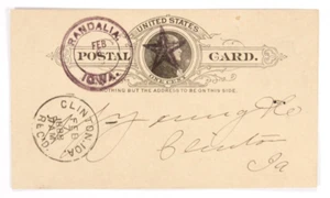 Randalia, IA. 1888 Fayette County DOC + Fancy Shaded Star on DPO (1874-2009) 1c - Picture 1 of 2