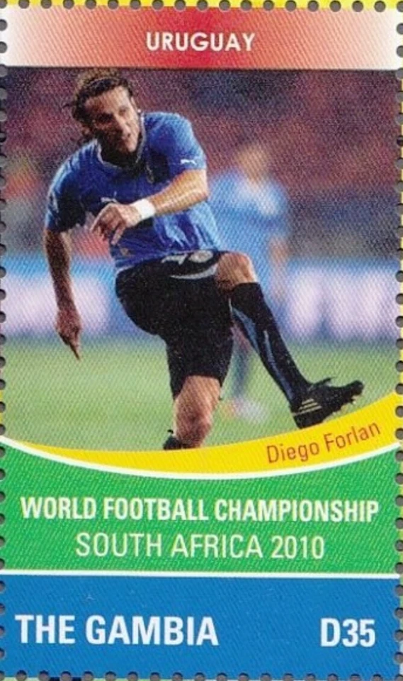Gambia #SG5376b MNH 2010 FIFA World Cup Diego Forlan Uruguay [3316b] - Image 1 of 1