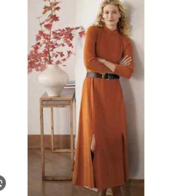 SOFT SURROUNDINGS $130 Marsilia Soft Stretch Mock Turtle Neck Maxi Dress Large - Image 1 of 4