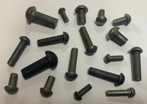 500 No, Cup Head, Solid, Steel Rivet, 1/4" Dia X 1/2" Long. - Picture 1 of 2
