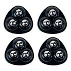 4pcs Sticky Swivel Pulley No Noise for Bins Storage Box Furniture (Black A)