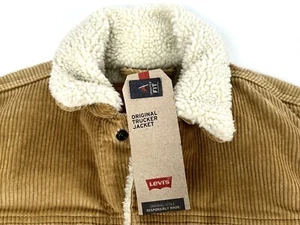 NWT Levis Sherpa Womens Corduroy Trucker Jacket XS Color Brown  - Picture 1 of 16