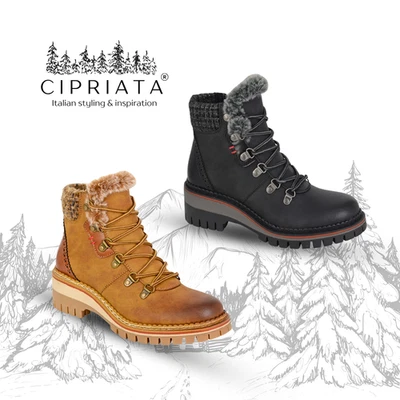 Ladies Cipriata Hiking Ankle Boots Memory Foam Padded Walking Womens Comfy Shoes - Image 1 of 4