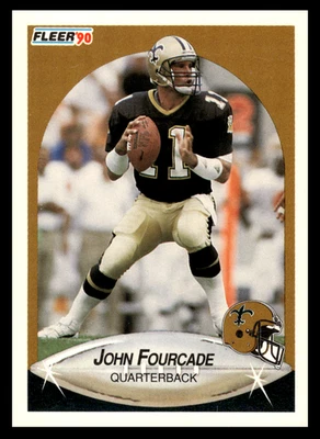 1990 Fleer John Fourcade #186 New Orleans Saints NFL Football - Image 1 of 2