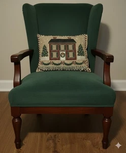 Vintage Christmas Pillow "Home For Christmas " Throw Decor Pillow - Picture 1 of 4