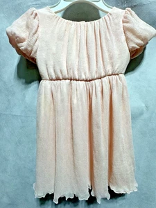 Dolce&Gabbana D&G Kinder Kleinkind Mädchen Größe 2 hellrosa Chiffon Seide Partykleid - Bild 1 von 19