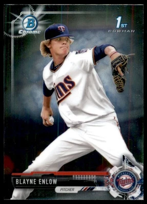 2017 Bowman Chrome Draft Baseball Card #BDC63 Blayne Enlow - Image 1 of 2