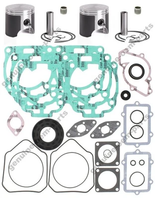 Ski-Doo MXZ 800 Dual Ring Pistons Full Gasket Kit Crank Seals Std 2004 2005 2006 - Image 1 of 4