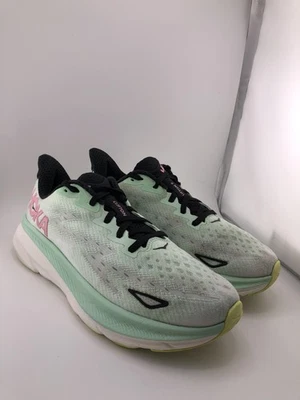 Zapatillas deportivas HOKA para mujer talla 7,5 verde menta Clifton 9 negras rosas Foto 1 de 4