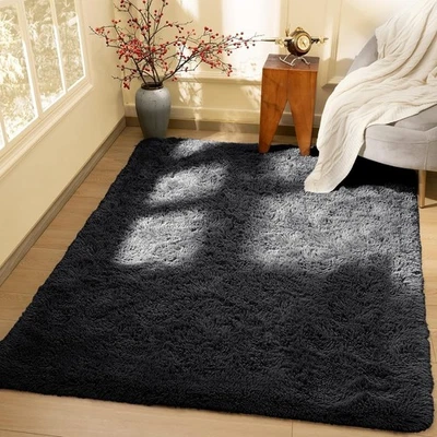 3x5ft Large Rug Fluffy Shaggy Rug Bedroom Livingroom Floor Carpet Hallway Runner - Image 1 of 4