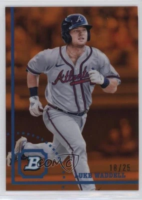 2022 Bowman Heritage Chrome Prospects Orange Refractor /25 Luke Waddell #BHPC-67 - Image 1 of 2