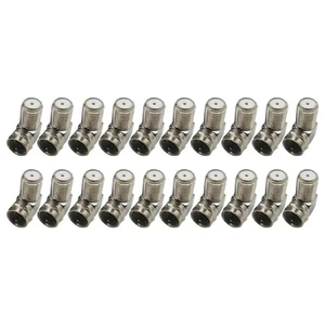 The F Connector Adapter for Cable TV 90 Degree F Male to F Female - Zdjęcie 1 z 21