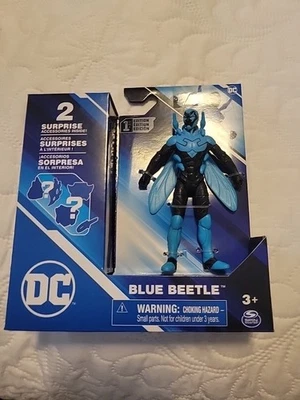 Figura DC Spin Master Blue Beetle 1ª Edición 4" con 2 Accesorios Sorpresa Nueva en Caja Foto 1 de 4
