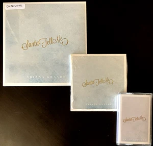 ARIANA GRANDE "Santa Tell Me" US Singles SEALED: White Vinyl 45, CD, Cassette - Picture 1 of 13