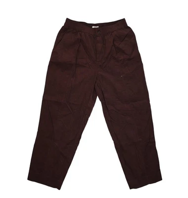 Madewell Pants Womens Medium Brown 100% Cotton Elastic Waist Tapered Casual - Image 1 of 4